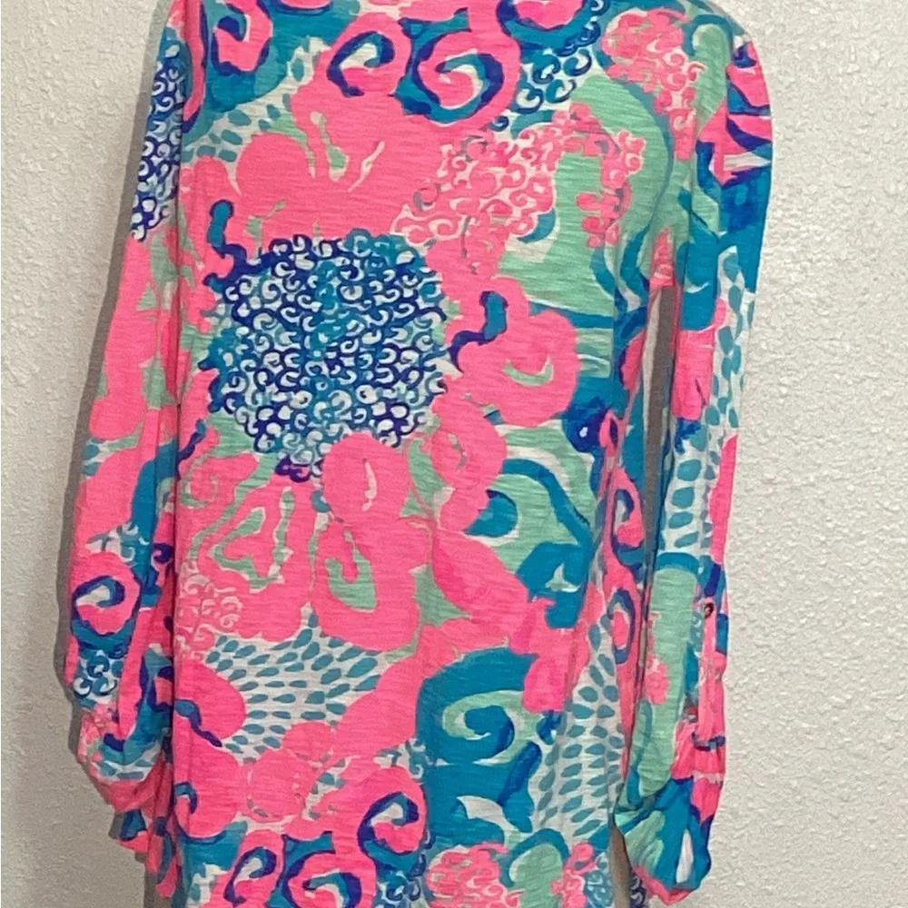Lilly Pulitzer Jennifer women’s long sleeve Colorful Womens blouse size medium